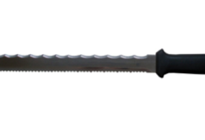 COLTELLO BILAMA PER TAGLIO LANA DI ROCCIA/VETRO